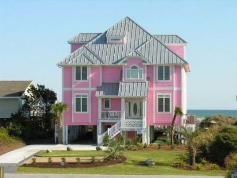 10 Shades of Pink You Must Try This Summer – Fashion Summer, Beach House Décor, Barbie, Beach Houses, Beach Cottages, Pink, Ideas, Pink Beach House, Beach House Decor