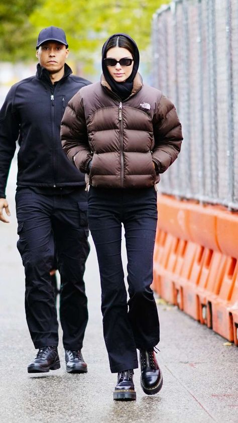 Louis Vuitton, Jackets, Outfit, Puffer Jacket Outfit, Winter Jacket Outfits, The North Face Outfit, North Face Outfit, North Face Outfits, Brown Puffer Jacket Outfit
