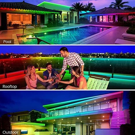 Outdoor strip lights waterproof use IP65 waterproof tube case, and Protects leds from damagethe outside Led Light Strips can be installed outdoor and withstand splashes or rainfall and Prevent bask in. Suitable for both indoor and outdoor use. Outdoor, French Quarter, Led Rope Lights, Led Light Strips, Waterproof Led Lights, Led Strip Lighting, Outdoor Led Strips, Led Lights, Waterproof Led