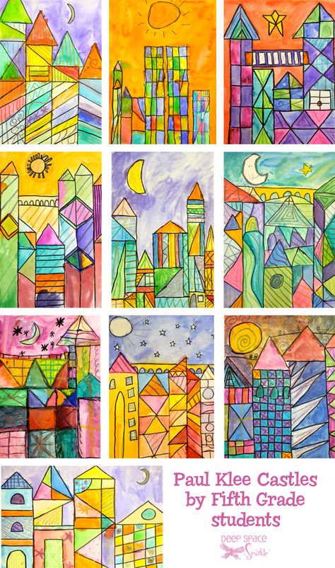 Introduce Klee’s works and teach about warm and cool colors.  Use watercolor paints, scraps of watercolor paper and a waterproof marker. Art Lessons, Art Education, Art, Art Projects, Middle School Art, Art Lesson Plans, Art Activities, Art Lessons Elementary, Art For Kids