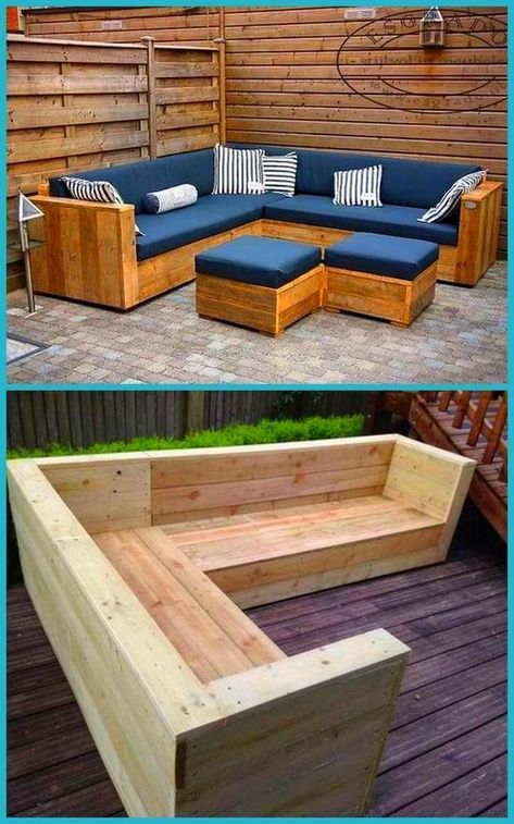 Woodworking Projects, Diy Furniture Plans, Diy Furniture Table, Pallet Furniture Outdoor, Diy Pallet Furniture, Wooden Patio Furniture, Wooden Sofa, Diy Outdoor Furniture, Wooden Patios