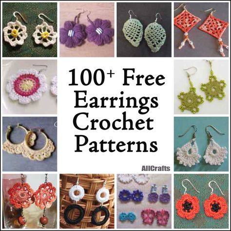 Make yourself something pretty from our new collection of 100+ Free Crochet Earrings Patterns.  It's great to finish a quick project and use leftover yarn to boot!
