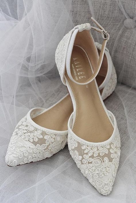 30 Wedding Flats For Comfortable Wedding Party ❤  wedding flats lace comfortable kailee #weddingforward #wedding #bride Wedding Shoes Comfortable, Wedding Shoes Low Heel, Wedding Flats For Bride, Wedding Shoes Flats, Wedding Shoes Bride, Wedge Wedding Shoes, Wedding Shoes Heels, Bride Shoes Flats, Flat Wedding Shoes