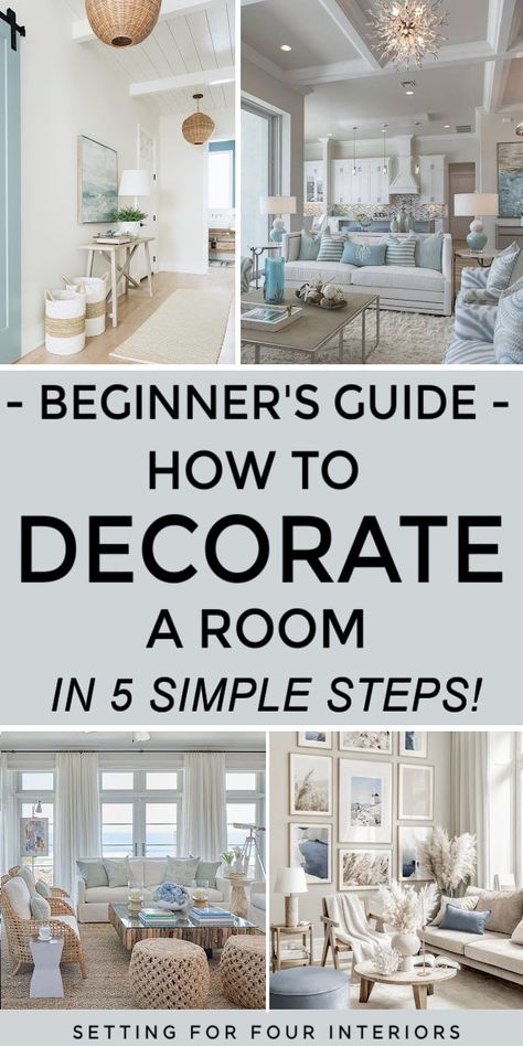 Beginners Guide - How To Decorate A Room in 5 Simple Steps from a Designer and True Color Expert. Setting For Four Interiors. Virtual Interior Design and Paint Color Services. Home, Modern Farmhouse, Living Room And Kitchen Design, Home Living Room, Family Friendly Living Room, Living Room Remodel, Living Room On A Budget, Cheap Interior Design, Modern Family Room Design