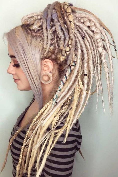 We want to share with you the coolest ways of how you can style and color dreads. Check out the best photos of this hairstyle and get inspired! #dreads #dreadlocks #dreadlove #dreadlockshairstyles Hair Styles, Long Hair Styles, Short Hair Styles, Haar, Capelli, Cool Hairstyles, Cortes De Cabello Corto, Hair Images, Hair Inspiration