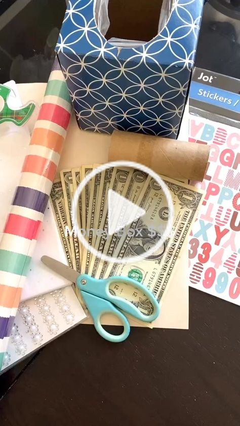 Crafts, Diy, Origami, Money Box Diy, Tip Box Ideas Money, Diy Money Box Ideas, Diy Gift Box, Money Diy Gift, Money Box