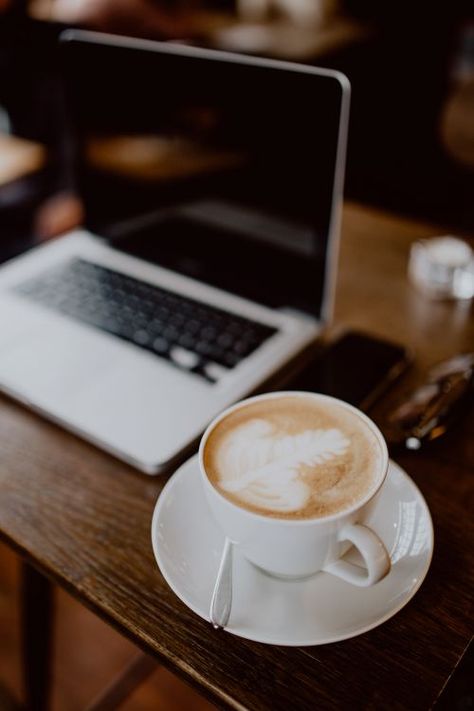 Cup of coffee & MacBook laptop on table in cafe #Travel #laptop Macbook, Coffee, Instagram, Coffee Time, Coffee Cup Photo, Coffee Photography, Coffee Cups, Coffee Break, Coffee Love