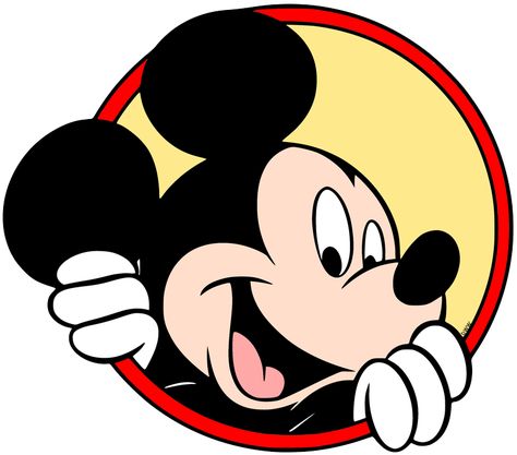 Clip art of Mickey Mouse peeking through #disney, #mickeymouse