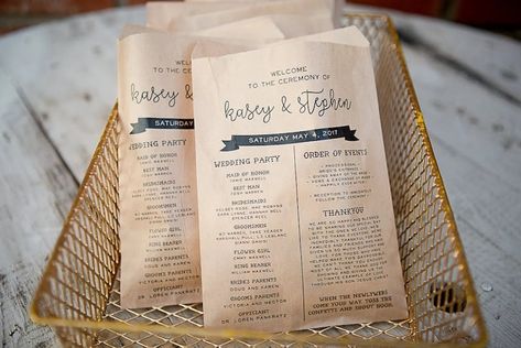 19 Wedding Program Examples to Elevate Your Ceremony Crafts, Pop, Wedding Programmes, Wedding Favours, Wedding Invitations, Wedding Favor Bags, Newspaper Wedding Programs, Wedding Program Fans, Wedding Invitation Paper