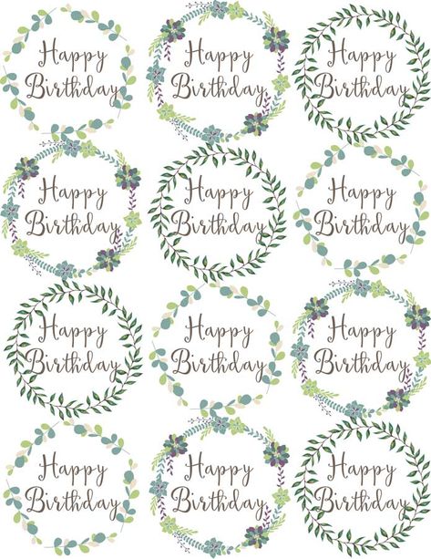Woodland Flowers Cupcake Toppers are easy cake decorations for birthday parties. Free printables cupcake ideas for girls parties or a woodland party theme. Cupcakes, Printable Cupcake Toppers Birthday, Birthday Cupcakes, Cupcake Toppers Free, Happy Birthday Cupcakes, Birthday Cupcakes Decoration, Diy Cake Topper Birthday, Birthday Cake Topper Printable, Birthday Printables