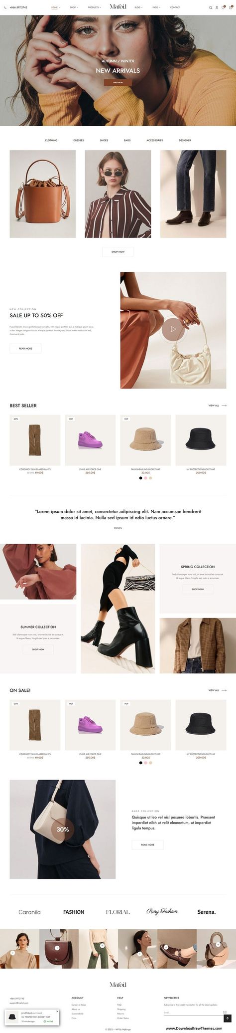 Fashion Store WooCommerce Theme Clothes, Fashion, Wordpress Theme Design, Design, Web Design, Apparel, Fiverr, Shopping, Homepage Layout