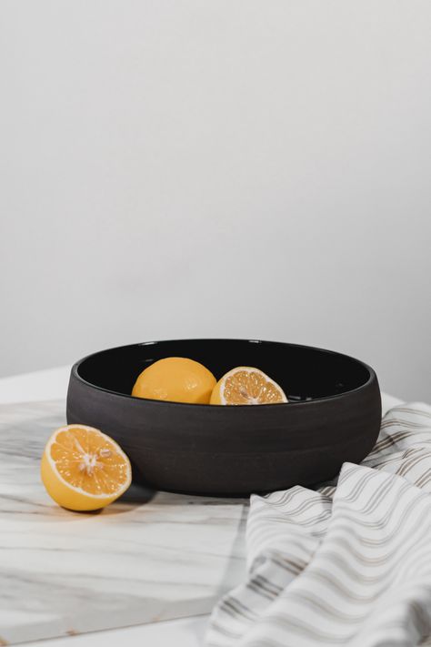 Black Matte Fruit Bowl Ideas, Mugs, Design, Fruit, Interior, Fruit Bowl Decor, Wooden Fruit Bowl, Ceramic Fruit Bowl, Black Bowl