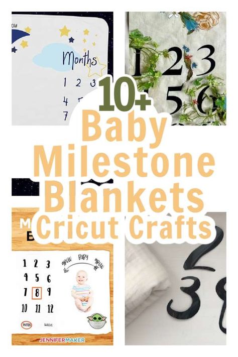 10 Baby Milestone Blankets You Can Make With A Cricut – Home and Garden Baby Quilts, Shirts, Baby Showers, Silhouette Projects, Milestone Blankets, Baby Milestone Blanket, Milestone Baby Blanket, Baby Monthly Milestones, Diy Baby Stuff