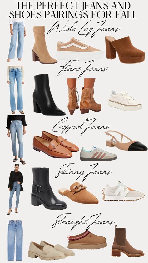 Outfits, Jeans, Casual, Best Shoes With Jeans, Jeans Outfit Winter, Jeans Outfit Fall, Jeans And Boots, Jean Trousers Outfit, Wide Leg Jeans Outfit