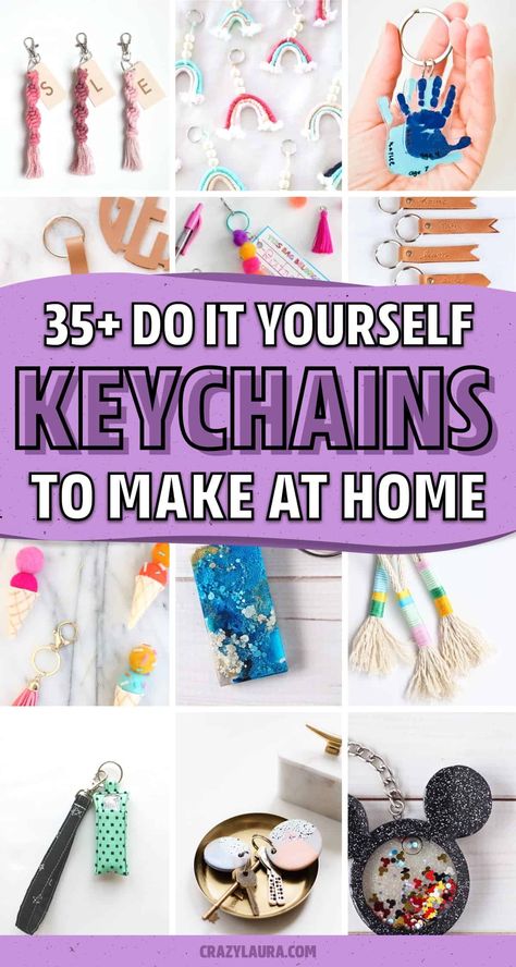 Diy, Diy Gifts, Wristlets, Make Your Own Keychain, How To Make Keychains, Diy Crafts Keychain, Diy Keychain, Diy Keyring, Key Chain Diy Beads