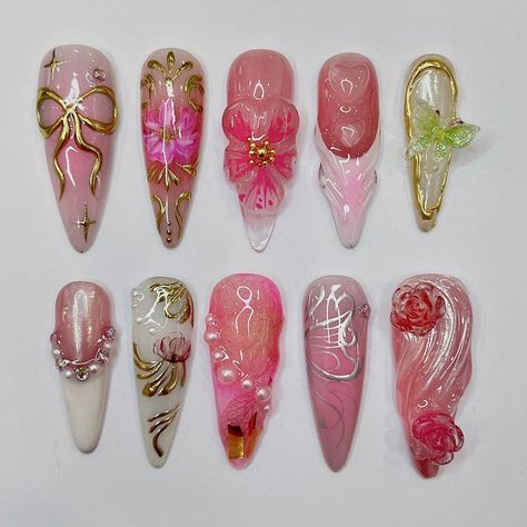 Sets I made recently #gelnails #customnails #nailsdesign #pressonnails #nails #pressons #gel #gelpolish #nailsinspiration #nailstagram… | Instagram Flower Nails, Acrylics, Tattoos, Cute Nails, Cute Acrylic Nails, Uñas, Dream Nails, Pretty Nails, Ongles