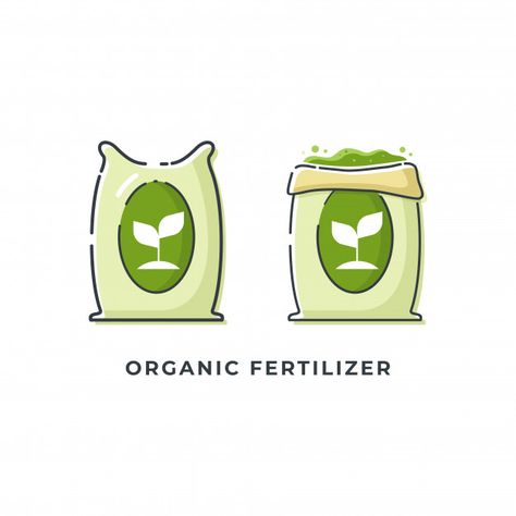 Organic fertilizer icons illustrations | Premium Vector #Freepik #vector #logo #leaf #nature #farm Decoration, Design, Diy, Gardening With Kids, Organic Fertilizer, Fertilizer, Organic, Plant Icon, Planting For Kids