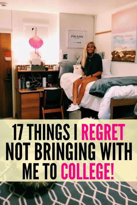 17 Things I Wish I Brought to College Freshman Year! Learn from my mistakes and bring these items to college. It will make your freshman year so much easier!!! I promise!! college, dorm room, for girls Room Decor Ideas Dormroom, Stuff You Need For College Dorm, Collage Dorm Organization, Xula Dorm Room, College Dorm Care Package Ideas, College Dorm Neccesities, Quinnipiac University Dorm, Things You Need For Dorm Room, Organization Ideas For Dorm Rooms