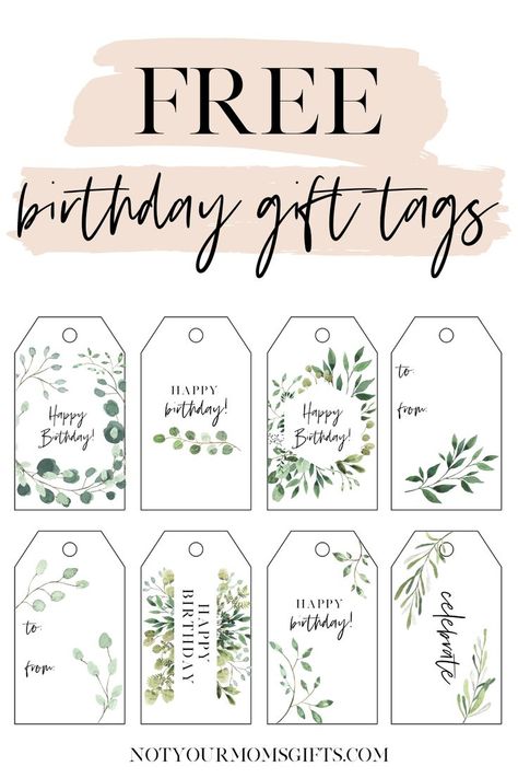These free birthday gift tags are super easy to print at home + they’re adorable! Browse our Freebie Library for more free printables, including more free Mother's Day cards. Forget the boring socks and cliché gift cards—these are Not Your Mom's Gifts. #gifttags #freeprintables #freegifttags #birthday #birthdaygifts #giftideas #giftwrap #giftwrapping #giftwrapideas Gift Tags, Pre K, Free Gift Tags, Birthday Gift Tags Printable, Free Birthday Gift Tags, Birthday Gift Tags, Free Printable Gift Tags, Gift Tags Birthday, Editable Gift Tags
