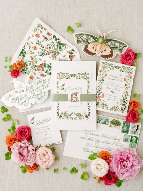 Decoration, Invitations, Wedding Stationery, Floral, Illustrated Wedding Invitations, Invitation Paper, Wedding Stationary, Wedding Card Design, Wedding Paper