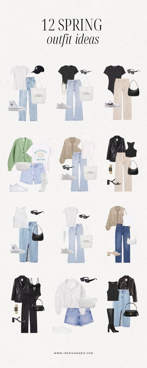 spring outfits Uk Casual Outfit, Outfit Ideas For Spring 2024, Clean Mom Aesthetic Outfits, Spring Outfit For School, Trend Outfit 2024, Clean Girl Spring Outfits, Clean Girl Outfits Spring, Ootd For School Casual, Trendy Outfits 2024 Spring