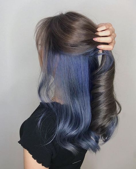 Dyed Hair, Under Hair Color, Hair Color For Black Hair, Hair Color Underneath, Underneath Hair, Brunette Hair Color, Hidden Hair Color, Hair Color Streaks, Dyed Hair Inspiration