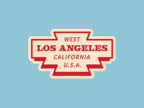 Layout, Retro, Los Angeles, Logos, Hometown Pride, Retro Logo, Retro Logo Design, Retro Typography Design, Vintage Logo