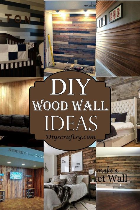 20 DIY Wood Wall Ideas Crafts, Outdoor, Interior, Diy Reclaimed Wood Wall, Diy Wood Wall Decor, Diy Wood Wall Paneling, Diy Wood Wall, Reclaimed Wood Wall Panels, Reclaimed Wood Wall