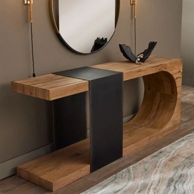 Home Décor, Wood Console Table, Wooden Console Table, Modern Console Tables, Console Table Modern, Contemporary Console, Console Table Design, Wood Console, Console Table Styling
