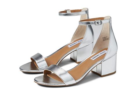 Steve Madden, Chunky Heels, Anthropologie, Wardrobes, Sandals, Silver Sandals, Womens Sandals, Shoes Heels, Open Toe Shoes