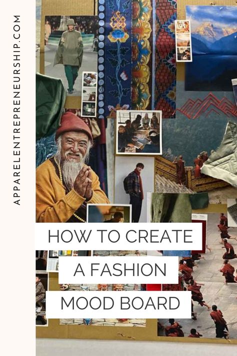 Traditionally fashion mood boards were made in physical format, with magazine tear-outs, pictures, and swatches pinned on a foam board, but today you can create them to suit your working style and brand needs.  In this post, you will get actionable mood board tips so you can go and create yours asap.  #moodboard #fashionmoodboard #fashionsketches #fashioninspiration #fashionbrand #fashiondesgin #createmoodboard Outfits, Fashion Design Books, Fashion Design Inspiration Board, Fashion Portfolio, Fashion Marketing Campaign, Fashion Inspiration Board, Fashion Marketing, Diy Fashion Mood Board, Mood Board Fashion Inspiration