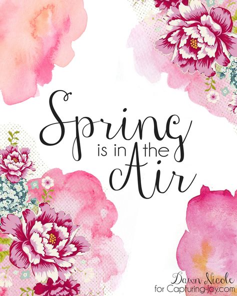 Spring Printables + Tech Pretties! | Two free Spring/Easter Prints + a Facebook Cover Photo and Computer Wall Paper to dress up your tech! Capturing-Joy.com Planners, Decoupage, Pink, Spring Is Here, Spring Is Coming, Spring Quotes, Spring Has Sprung, Spring Season, Springtime Photos