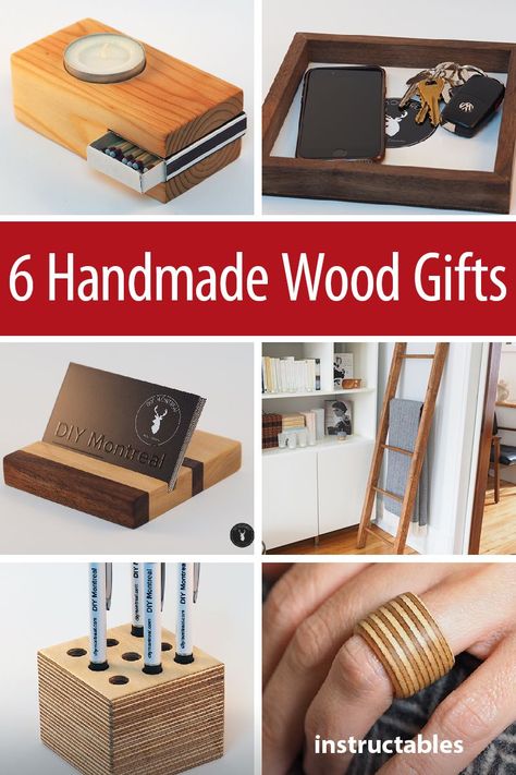 Here are 6 simple wooden projects that make great holiday gifts. #Christmas #woodworking #workshop #woodshop #tools #jewelry #home #decor Woodworking Projects, Woodworking Crafts, Woodworking Jigs, Diy, Woodworking, Wood Crafting Tools, Wood Working Gifts, Wood Gifts Diy, Diy Wood Projects
