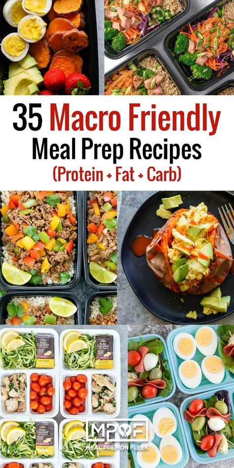 35 Macro Friendly Meal Prep Recipes  - Meal Prep on Fleek™ Faster Way Meal Prep, Macro Prep Meals, Meal Prep Recipes With Macros, High Macro Meal Prep, Diet Friendly Recipes, Micro Counting Meals, Best Macro Friendly Meals, Rp Meal Prep Ideas, Macros For Fat Loss And Muscle Gain