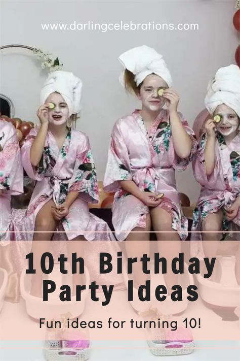 The best 10th birthday party ideas and fun party themes for turning 10. #childrenspartyideas #childrenspartythemes #10thbirthdapartyideas #10thpartyideas Cake, 10th Birthday Parties, 10th Birthday Party Ideas, 12 Year Old Birthday Party Ideas, 9th Birthday Parties, Party Ideas For Girls, Birthday Party Activities, 10 Birthday Party Girl Ideas, Perfect 10 Birthday Party Theme