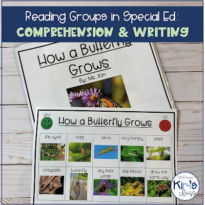 Reading / Literacy Groups in Special Education : Working on comprehension & writing skills Bugs And Insects, Reading Comprehension, Resource Room, Special Education Reading Comprehension, Special Education Reading, Life Skills Classroom, Special Education Writing, Reading Curriculum, Special Education Resources