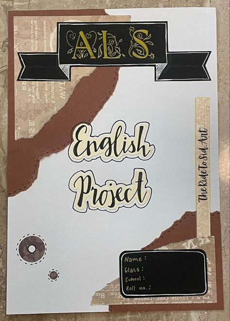 Crafts, First Page Of Project, English Projects, English File, English Assignment Cover Page Ideas, English Title Page Aesthetic, Cover Page For Project, Project Cover Page, Assignment Cover Page Ideas Aesthetic