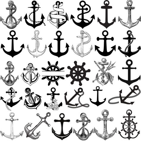 Ink, Tattoo Designs, Anchor Tattoos, Anchor Monogram, Anchor Silhouette, Anchor Clip Art, Anchor, Anchor Illustration, Anchor Drawings