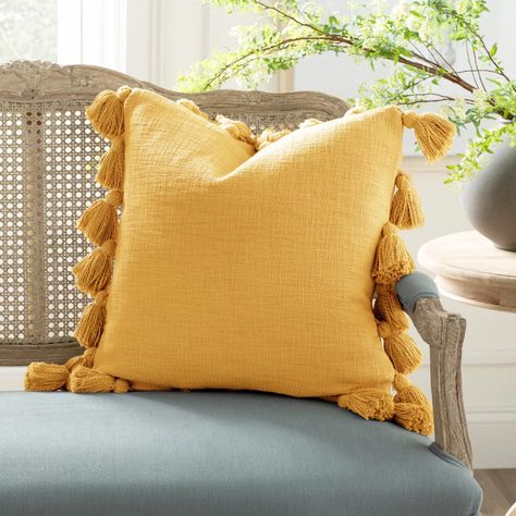 Kelly Clarkson Dropped Her New Fall Collection With Wayfair | POPSUGAR Home India, Yellow Throw Pillows, Decorative Throw Pillows, Accent Pillows, Cotton Throw Pillow, Gold Throw Pillows, Throw Pillows, Yellow Pillows, Decorative Pillows