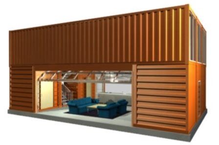 The Quik House designed by Adam Kalkin is a prefabricated kit house from recycled shipping containers. It has three bedrooms and two and one... Design, Architecture, House Design, Haus, Modern, Prefab, House, Interieur, Muri