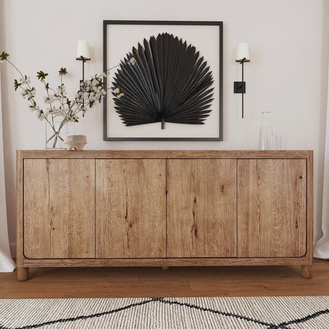 With its dynamic grain pattern and minimalist, this oak wood sideboard brings lasting, organic beauty to any room. Two removable, adjustable shelves and two cable holes makes this piece an ideal storage solution for all your needs. Canada, Sideboard, Oak Sideboard, Solid Wood Sideboard, Wide Sideboard, Sideboard Dining Room, Wood Sideboard, Dining Room Buffet, Sideboard Buffet