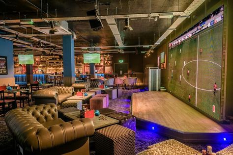 Sports Bars, Sports Bar Decor, Pub Bar, Sports Bar, Sport Bar Design, Restaurant Bar, Arcade Bar, Sports Pub, Bar Lounge