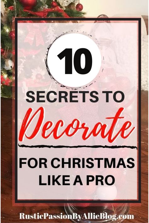 This is the best tips and tricks to decorate for Christmas and look like a pro while doing it! You will be inspired by this Farmhouse Rustic Christmas Tour and find out exactly how to decorate on a budget! The best decorations for modern farmhouse Christmas tour. If you are looking for traditional home decorating ideas or Christmas cottage decorating ideas look no further. #christmas #Christmasdecor #diychristmas #rusticchristmas #farmhousechristmas #redchristmasdecor Modern Farmhouse, Christmas Decorating Ideas, Ornament, Decoration, Home Décor, Thanksgiving, Diy, Natal, How To Decorate For Christmas