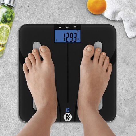 Track your progress with every weigh-in on the WW Body Analysis Scale by Conair. This Bluetooth-enabled scale stores data for up to 9 users, weighs up to 400 lb. (182 kg), and syncs detailed body measurements directly to the free WW Scales by Conair app on your smart device. It can pair with Apple Health, Google Fit, or other health and wellness apps that maximize your motivation. An easy-to-read dashboard shows your progress as it’s updated in the app. Step onto the wide, comfortable platform a Body Fat Measurement, Body Weight Scale, Workout Pics, Wellness Apps, Body Fat Scale, Body Scale, Google Fit, Smart Scale, Health And Fitness Apps