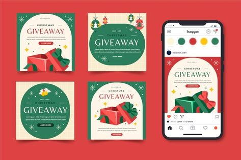 Instagram, Layout, Instagram Design, Natal, Christmas Promo, Christmas Marketing, Christmas Sale, Holiday Giveaways, Christmas Giveaways