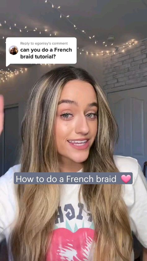 How to do a French braid 🩷 Videos, How To Braid Hair, How To French Braid, Hair Braiding Tutorial, French Plait Tutorial, How To Make Braids, Easy Braids For Beginners, Two French Braids, Diy Hairstyles Easy