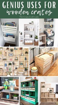 Inspiration, Design, Upcycling, Decoupage, Organisations, Art, Uses For Wooden Crates, Wooden Storage Crates, Wooden Crates Projects