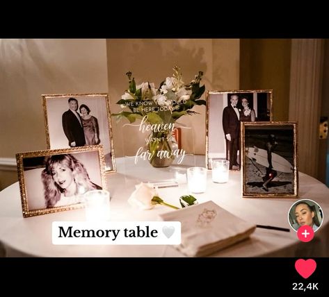 Loving Memory Table Wedding, In Memory Candle Wedding, In Loving Memory Table At Wedding, In Loving Memory Wedding Table Ideas, Memory Wall Wedding, In Loving Memory Table Wedding, Loved One Table At Wedding, In Memory Table At Wedding, Wedding Memory Table Ideas