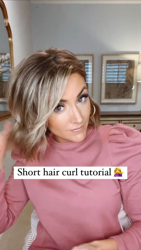 Instagram, How To Curl Your Hair, How To Curl Hair With Curling Iron, How To Curl Short Hair With A Wand, Curling Shoulder Length Hair, How To Curl Short Hair, Curls For Medium Length Hair, Loose Curls Short Hair, Curling Iron Curls