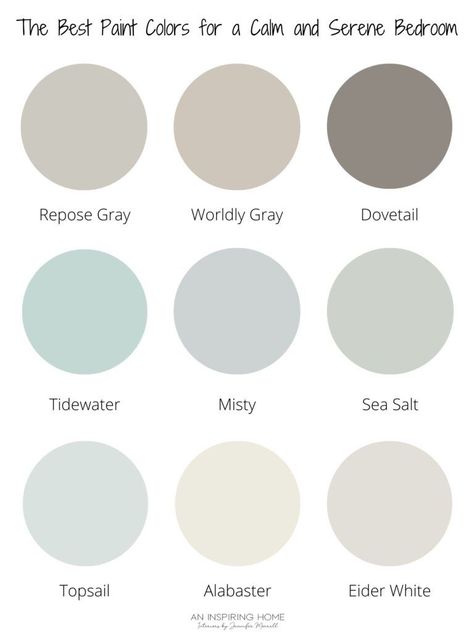 The best paint colors for a calm and serene bedroom Paint Colours, Design, Inspiration, Paint Colors For Home, Best Paint Colors, Best Bedroom Paint Colors, Bedroom Paint Color Inspiration, Best Bedroom Colors, Bedroom Paint Colors